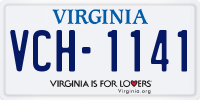 VA license plate VCH1141