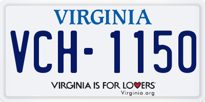 VA license plate VCH1150