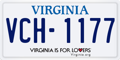 VA license plate VCH1177