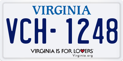 VA license plate VCH1248