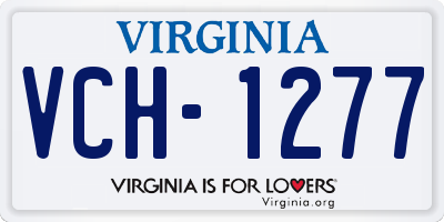 VA license plate VCH1277