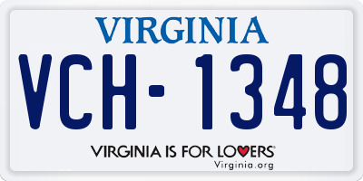 VA license plate VCH1348