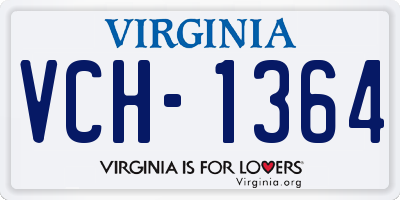 VA license plate VCH1364