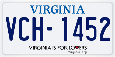 VA license plate VCH1452