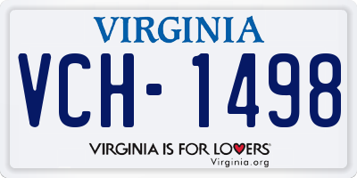 VA license plate VCH1498