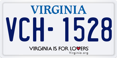 VA license plate VCH1528
