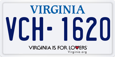 VA license plate VCH1620