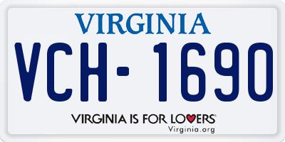 VA license plate VCH1690