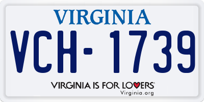VA license plate VCH1739