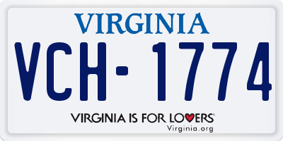 VA license plate VCH1774