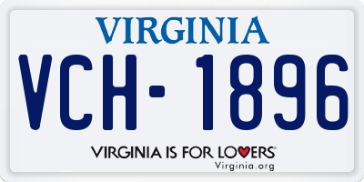 VA license plate VCH1896