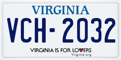 VA license plate VCH2032