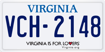 VA license plate VCH2148