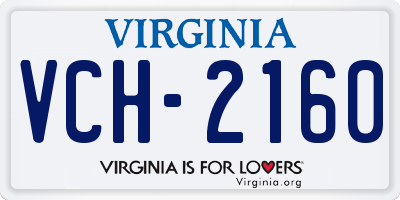 VA license plate VCH2160