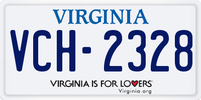 VA license plate VCH2328