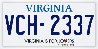 VA license plate VCH2337