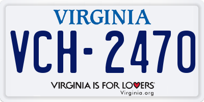 VA license plate VCH2470