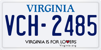 VA license plate VCH2485