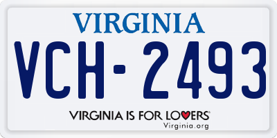 VA license plate VCH2493