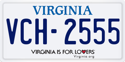 VA license plate VCH2555