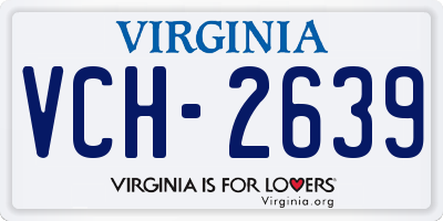 VA license plate VCH2639