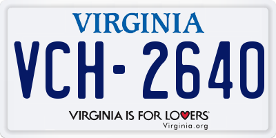 VA license plate VCH2640