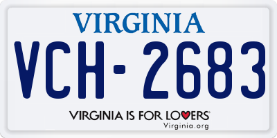 VA license plate VCH2683