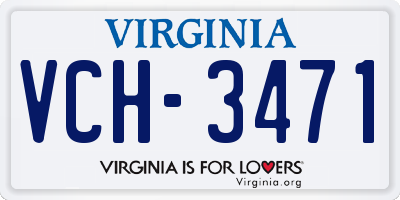VA license plate VCH3471