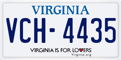 VA license plate VCH4435