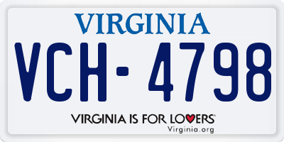 VA license plate VCH4798