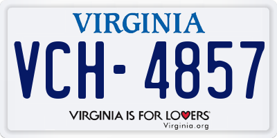 VA license plate VCH4857