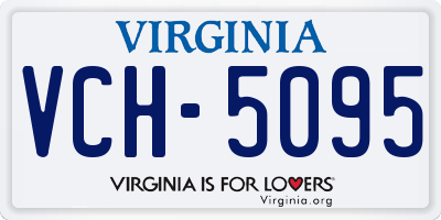 VA license plate VCH5095