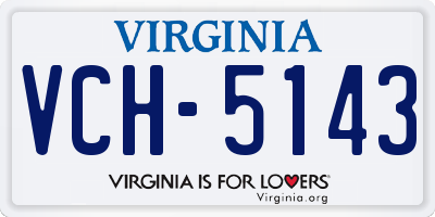VA license plate VCH5143