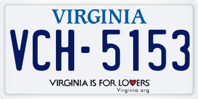 VA license plate VCH5153