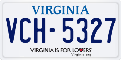 VA license plate VCH5327