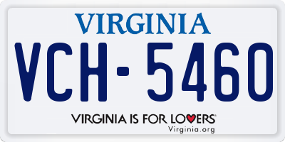 VA license plate VCH5460
