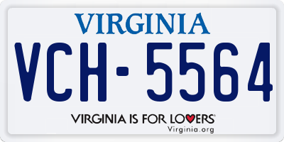 VA license plate VCH5564