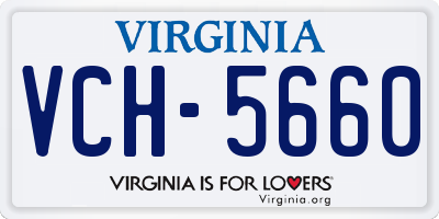 VA license plate VCH5660