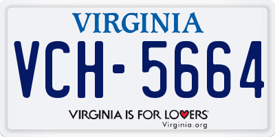 VA license plate VCH5664