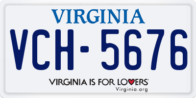 VA license plate VCH5676
