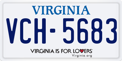 VA license plate VCH5683