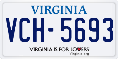 VA license plate VCH5693