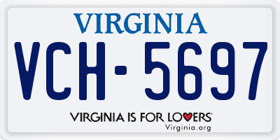VA license plate VCH5697