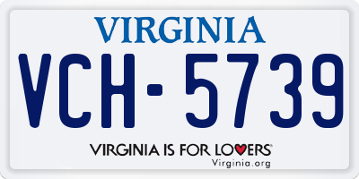 VA license plate VCH5739