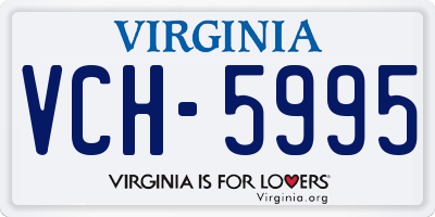 VA license plate VCH5995