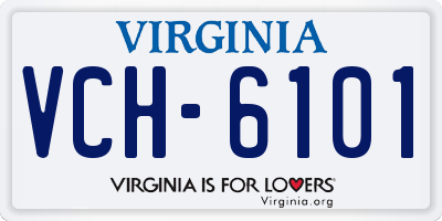 VA license plate VCH6101