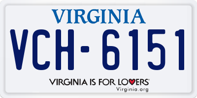 VA license plate VCH6151