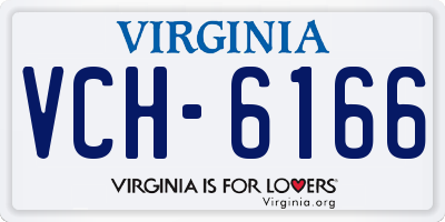 VA license plate VCH6166