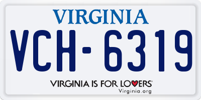 VA license plate VCH6319