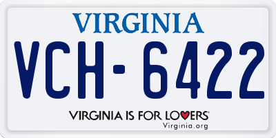 VA license plate VCH6422